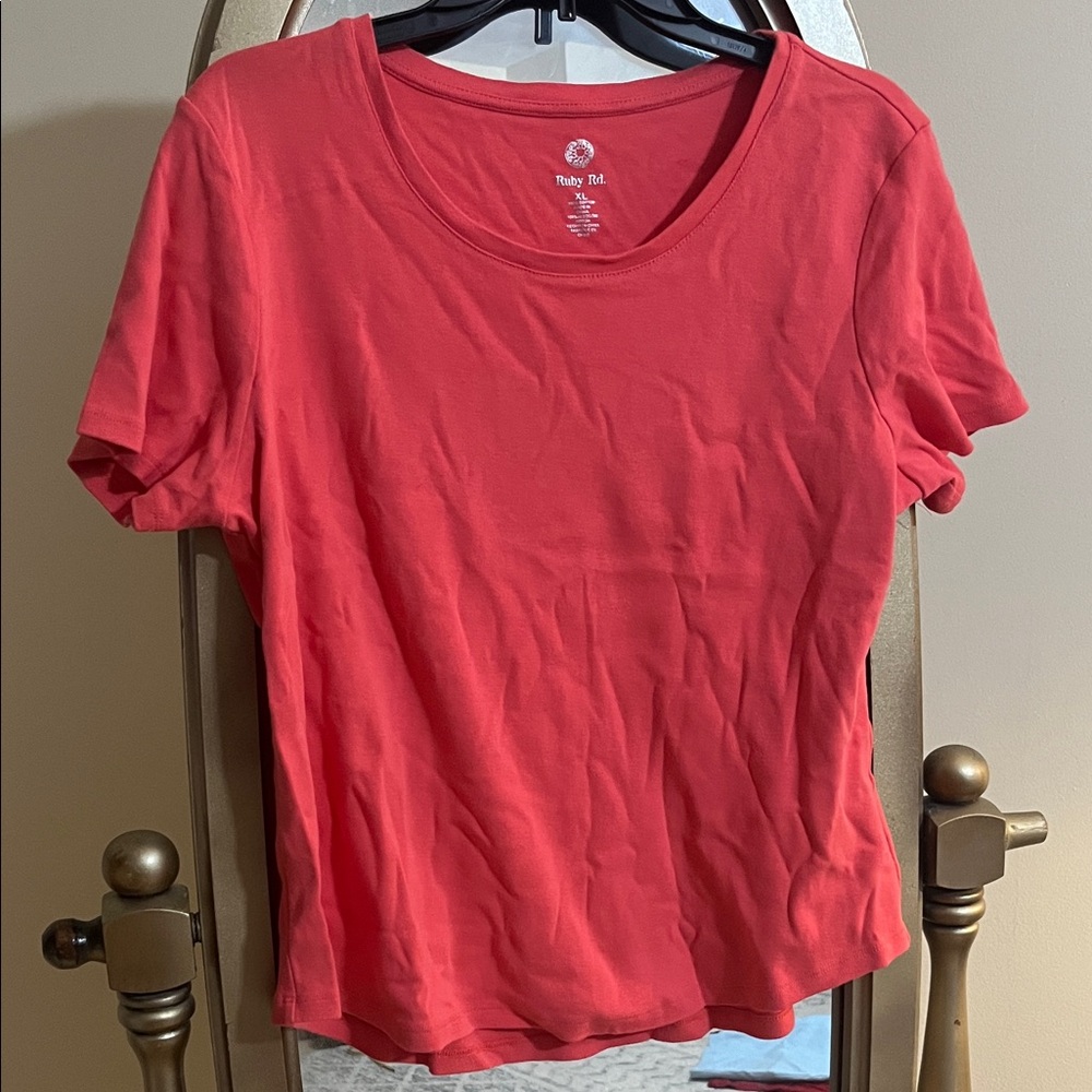 Women’s Ruby Rd. Vibrant Coral Short Sleeve Tee
